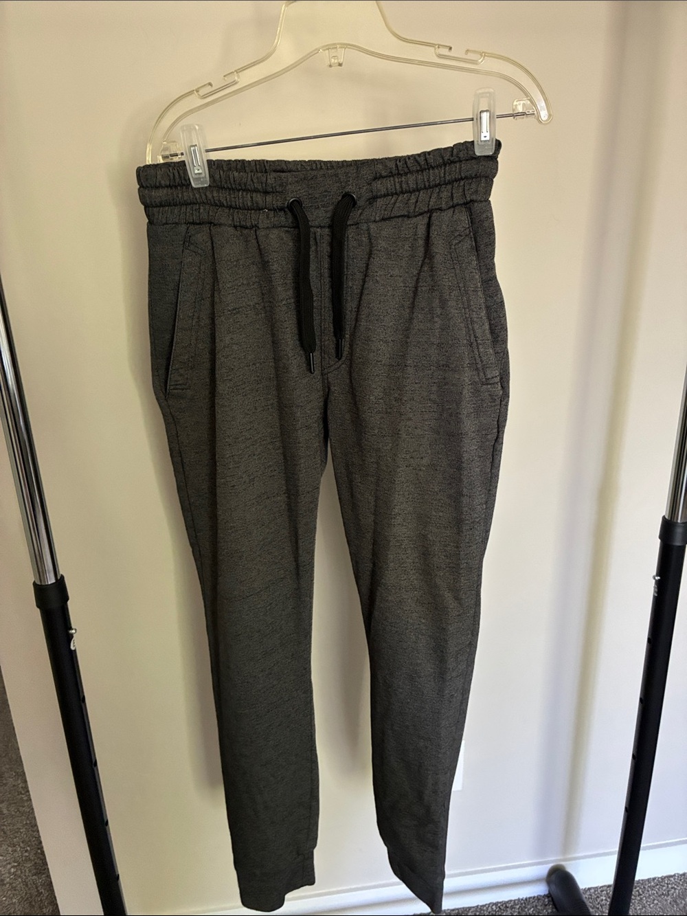 Men's Charcoal Gray Elastic Waist Joggers
